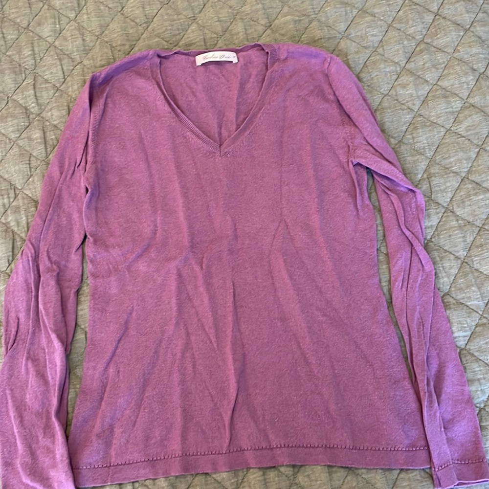 Purple V-Neck Sweater